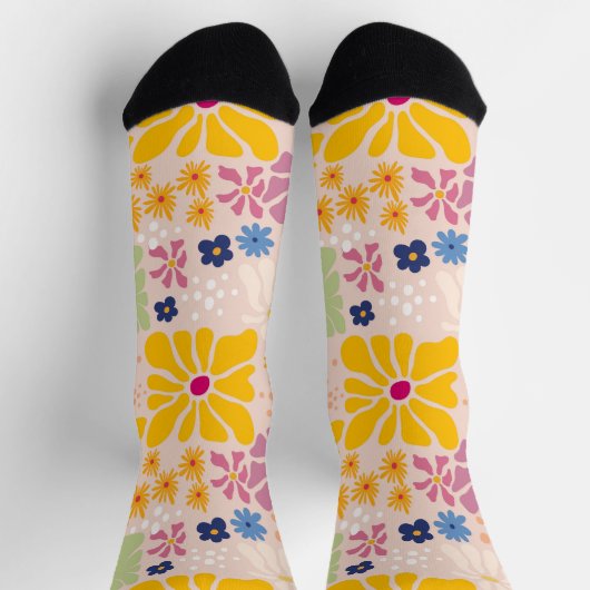 Henri Matisse Floral Inspired Seamless Pattern Sokken (Top)