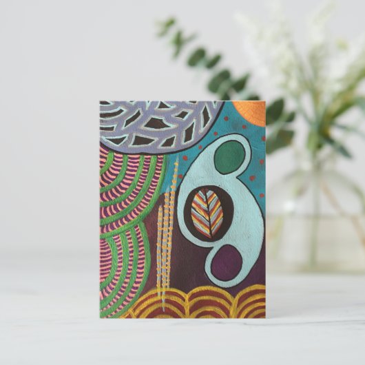 "Henri" modern abstract briefkaart (Staand voorkant)