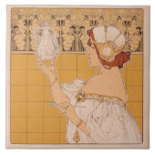 Henri Privat-Livemont Wall Decor Art Nouveau Tegeltje (Voorkant)