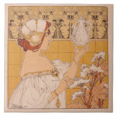 Henri Privat-Livemont Wall Decor Art Nouveau Tegeltje (Voorkant)