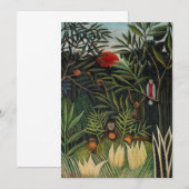 Henri Rousseau - Apen en papegaai in Maagdenbos Bedankkaart (Voorkant / Achterkant)