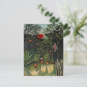 Henri Rousseau - Apen en papegaai in Maagdenbos Briefkaart (Staand voorkant)