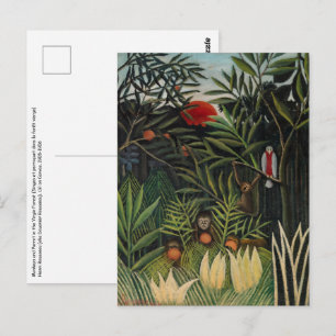 Henri Rousseau - Apen en papegaai in Maagdenbos Briefkaart