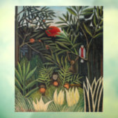 Henri Rousseau - Apen en papegaai in Maagdenbos Raamsticker (Vel 3)