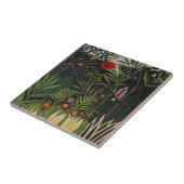 Henri Rousseau - Apen en papegaai in Maagdenbos Tegeltje (Zijkant)