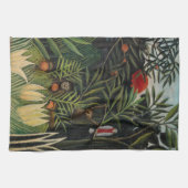 Henri Rousseau - Apen en papegaai in Maagdenbos Theedoek (Horizontaal)