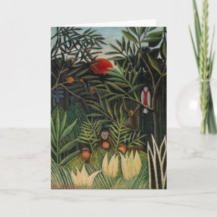 Henri Rousseau - Apen & Papegaai in Oerwoud Kaart