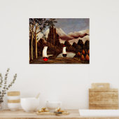 Henri Rousseau art: De oise-banken Poster (Keuken)