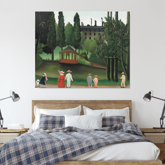 Henri Rousseau art style Canvas Afdruk (Insitu (Slaapkamer))