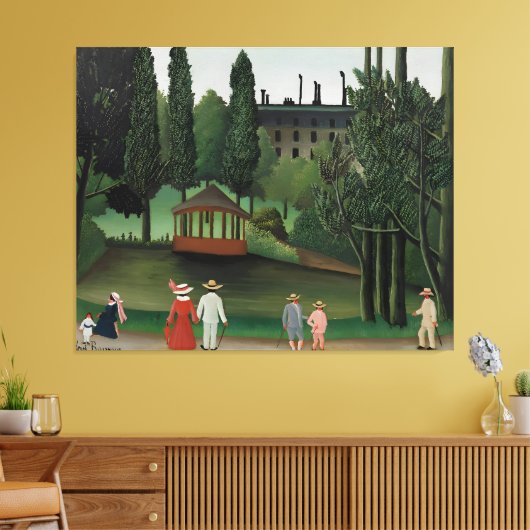 Henri Rousseau art style Canvas Afdruk (Insitu (Woonkamer))