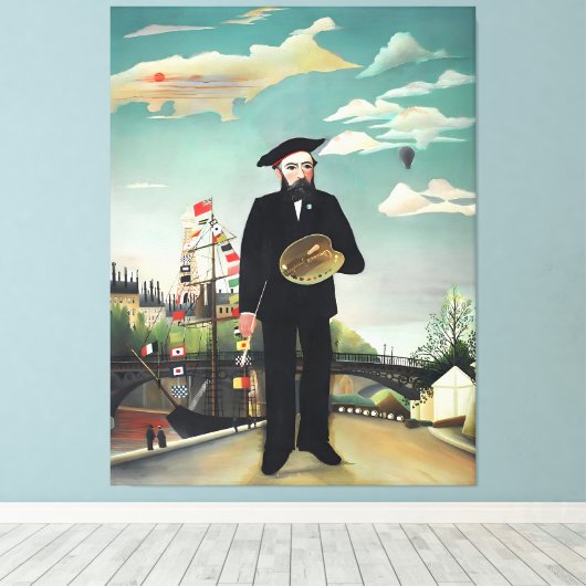 Henri Rousseau art style Canvas Afdruk (Insitu (Houten vloer))