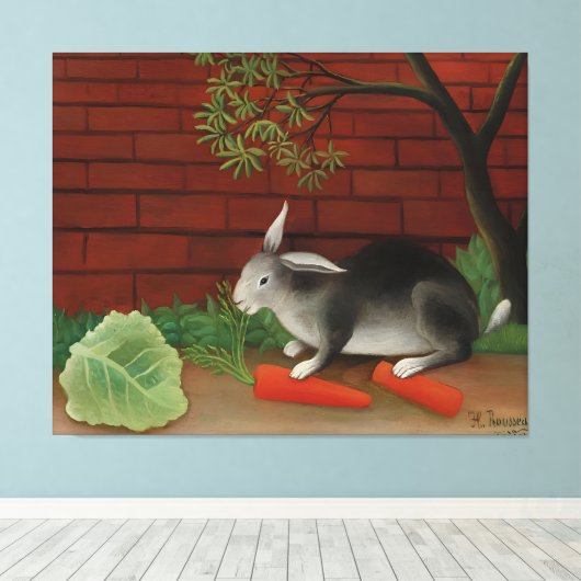 Henri Rousseau art style Canvas Afdruk (Insitu (Houten vloer))