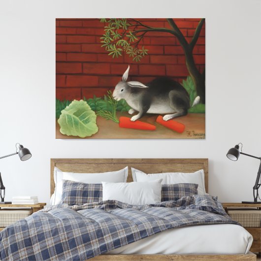 Henri Rousseau art style Canvas Afdruk (Insitu (Slaapkamer))