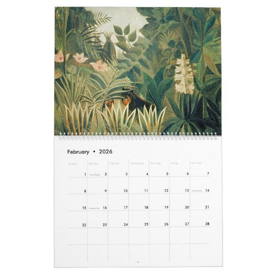 Henri Rousseau Artwork Kalender (Feb 2026)