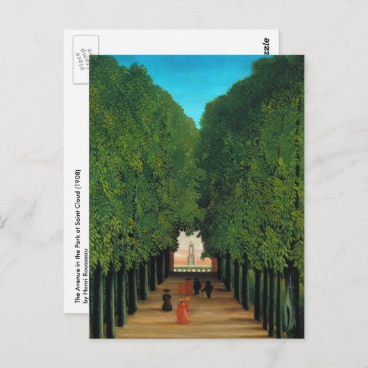 Henri Rousseau, Avenue in Saint Cloud Briefkaart (Voorkant / Achterkant)