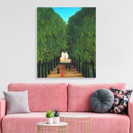 Henri Rousseau, Avenue in Saint Cloud Canvas Afdruk (Insitu (Woonkamer))