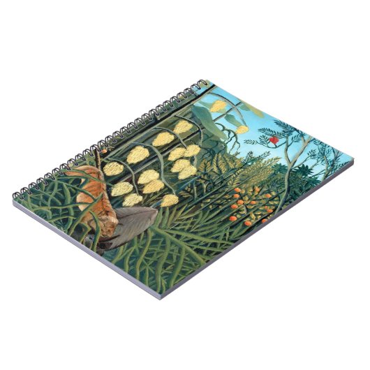 Henri Rousseau - Battling Tiger en Buffalo Notitieboek (Linkerzijde)