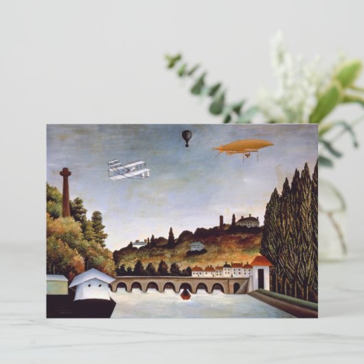 Henri Rousseau - brug van Sevres en heuvels van Cl Bedankkaart (Staand voorkant)