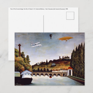 Henri Rousseau - brug van Sevres en heuvels van Cl Briefkaart