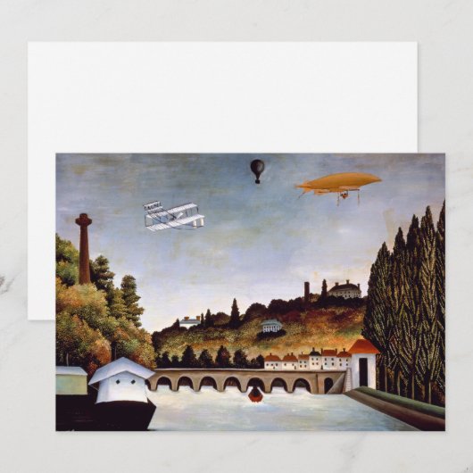 Henri Rousseau - brug van Sèvres en heuvels van Cl Kaart (Voorkant / Achterkant)