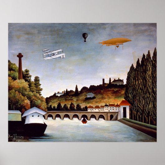 Henri Rousseau - brug van Sevres en heuvels van Cl Poster (Voorkant)