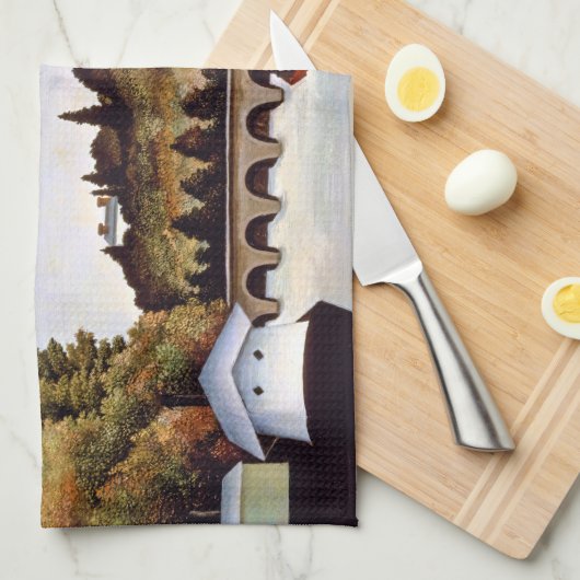 Henri Rousseau - brug van Sevres en heuvels van Cl Theedoek (Quarter Fold)