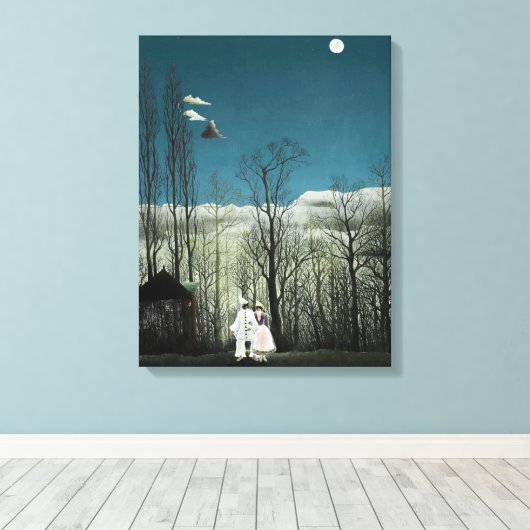 Henri Rousseau - Carnival Evening Canvas Afdruk (Insitu (Houten vloer))