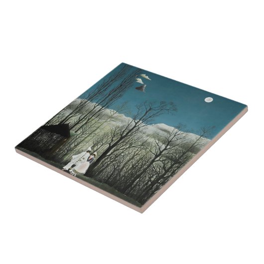 Henri Rousseau - Carnival Evening Tegeltje (Zijkant)