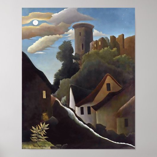 Henri Rousseau - Castle in Moonlight (Le Donjon) Poster (Voorkant)