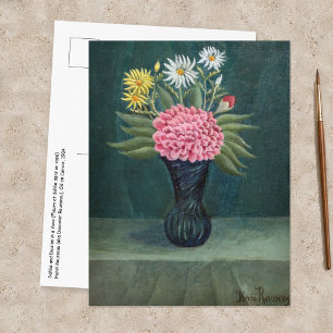 Henri Rousseau - Dahlia en margrieten in een vaas Briefkaart