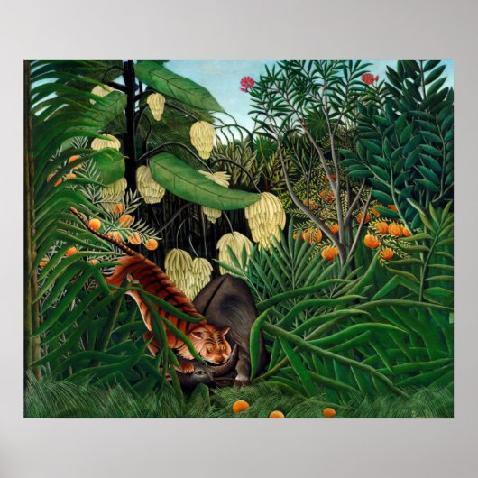 Henri Rousseau de Botanische Gar van het Equatoria Poster (Voorkant)