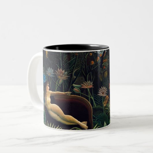 Henri Rousseau De Dream Two-Tone Coffee Mok (Voorkant links)