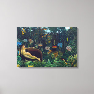 Henri Rousseau - De droom/Le Reve Canvas Afdruk