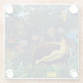 Henri Rousseau - De droom/Le Reve Glazen Onderzetter (Achterkant)