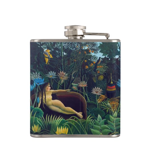 Henri Rousseau - De droom/Le Reve Heupfles (Achterkant)