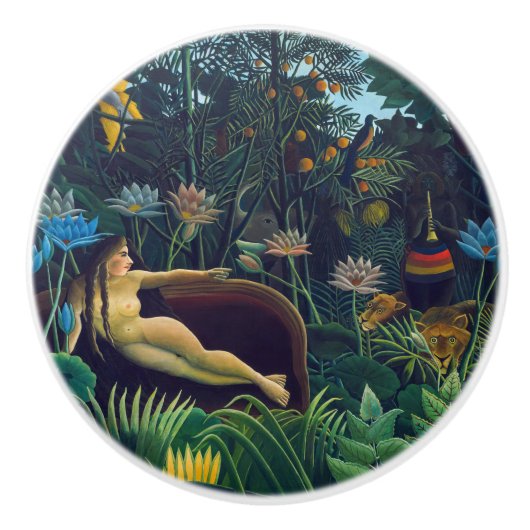 Henri Rousseau - De droom/Le Reve Keramische Knop (Voorkant)