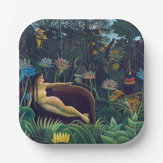 Henri Rousseau - De droom/Le Reve Papieren Bordje (Voorkant)