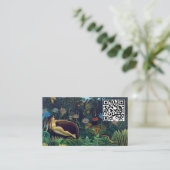 Henri Rousseau - De Droom / Le Reve - QR Code Visitekaartje (Staand voorkant)