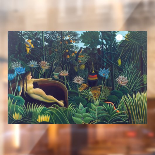 Henri Rousseau - De droom/Le Reve Raamsticker (Vel 2)