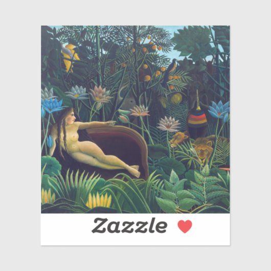 Henri Rousseau - De droom/Le Reve Sticker (Vel)