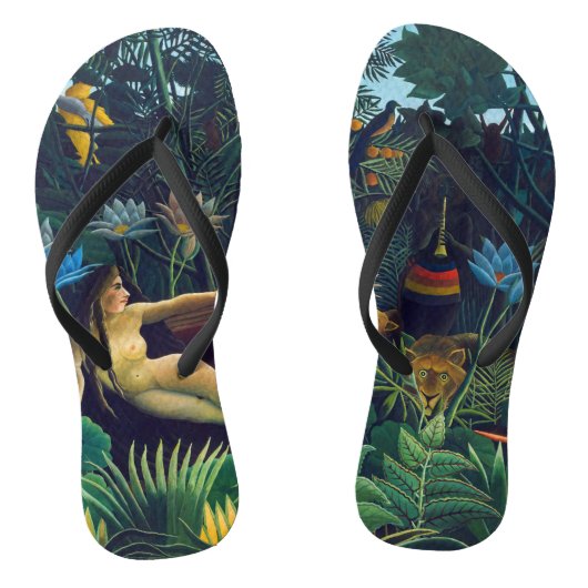 Henri Rousseau - De Droom / Le Reve Teenslippers (Voetbed)