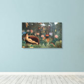 Henri Rousseau De droombloemen Oerwoud schilderen Canvas Afdruk (Insitu (Houten vloer))