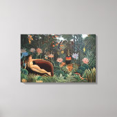 Henri Rousseau De droombloemen Oerwoud schilderen Canvas Afdruk (Voorkant)