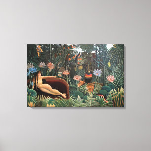 Henri Rousseau De droombloemen Oerwoud schilderen Canvas Afdruk