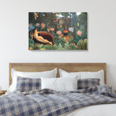 Henri Rousseau De droombloemen Oerwoud schilderen Canvas Afdruk (Insitu (Slaapkamer))