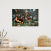 Henri Rousseau De droombloemen Oerwoud schilderen Poster (Keuken)