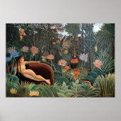 Henri Rousseau De droombloemen Oerwoud schilderen Poster (Voorkant)