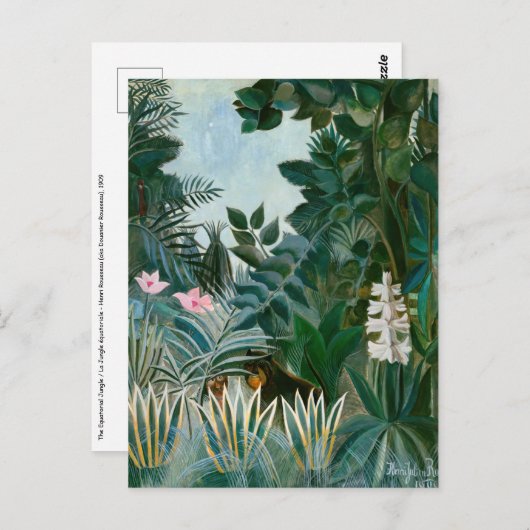Henri Rousseau - De Equatoriale Jungle Briefkaart (Voorkant / Achterkant)