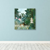 Henri Rousseau - De Equatoriale Jungle Canvas Afdruk (Insitu (Houten vloer))