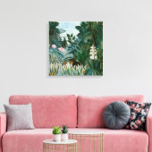 Henri Rousseau - De Equatoriale Jungle Canvas Afdruk (Insitu (Woonkamer))